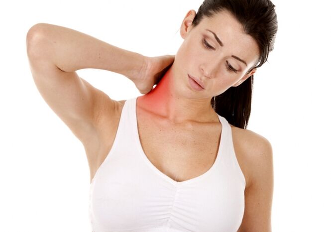 Symptoms of cervical osteochondrosis are pain in the neck